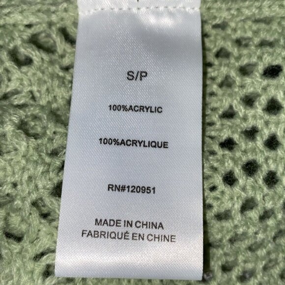 Wild Skye Knee Length Duster Cardigan Sweater Pointelle Knit Fresh Sage Small - Picture 10 of 11